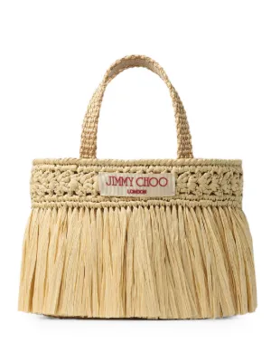 Jimmy Choo East-West Raffia Beach Tote Bag | Neutrals | FARFETCH