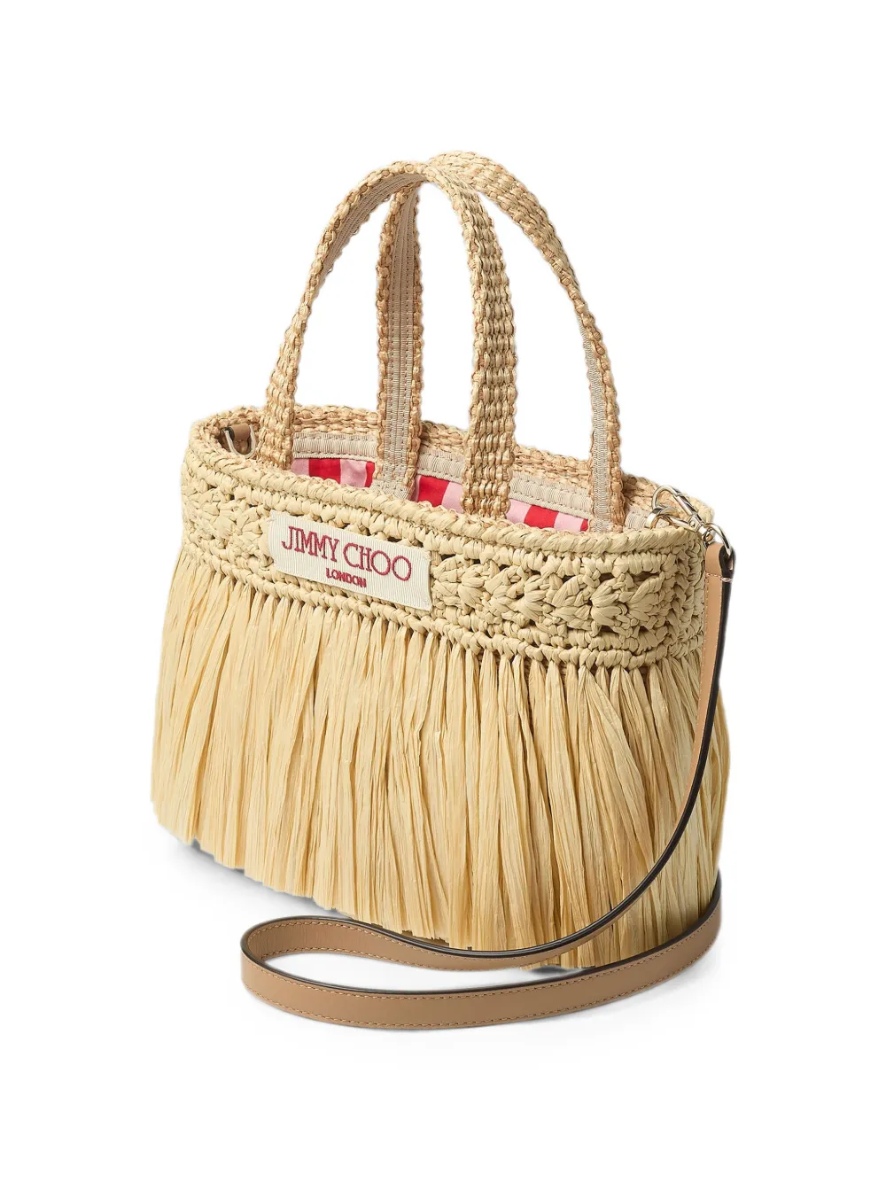 Jimmy Choo Raffia kleine shopper Beige