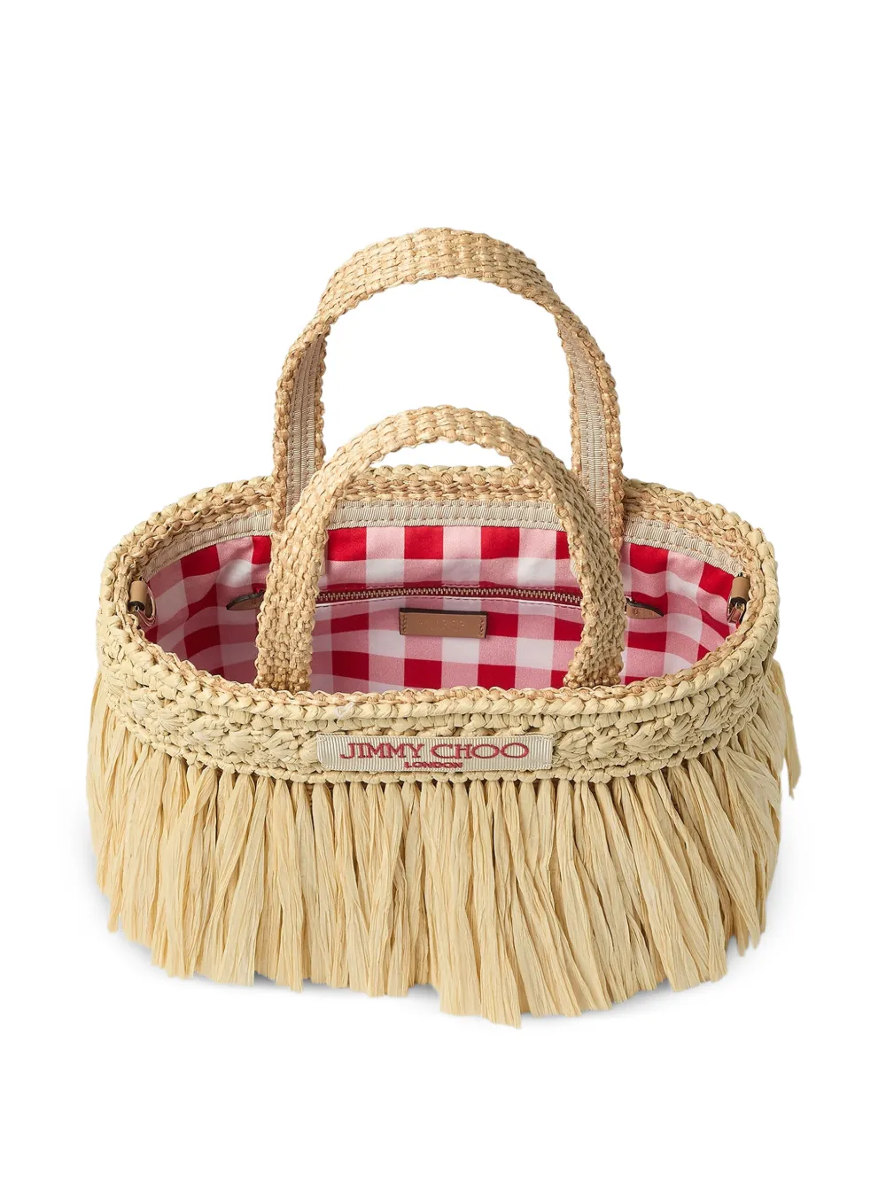 Jimmy Choo Raffia kleine shopper Beige