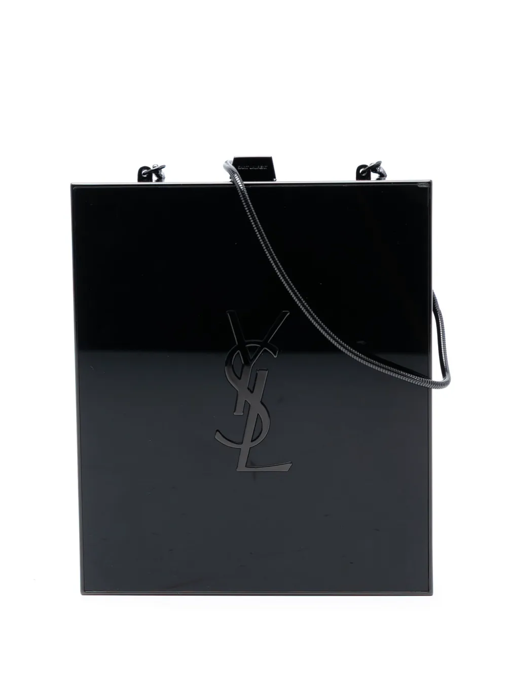 Saint Laurent Pre-Owned 2017 Acrylic Tuxedo Box Clutch on Chain crossbody bag - Nero