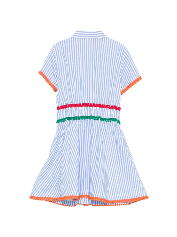anthropologie pink embroidered dress Love Stripe Embroidered Dress – Nari main image 1