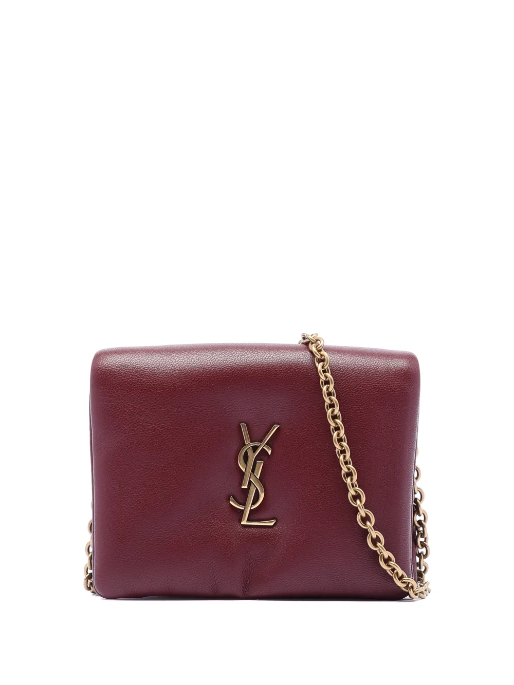 Saint Laurent Pre-Owned 2000-2025 Lambskin Calypso Card Case On Chain crossbody bag - Rosso