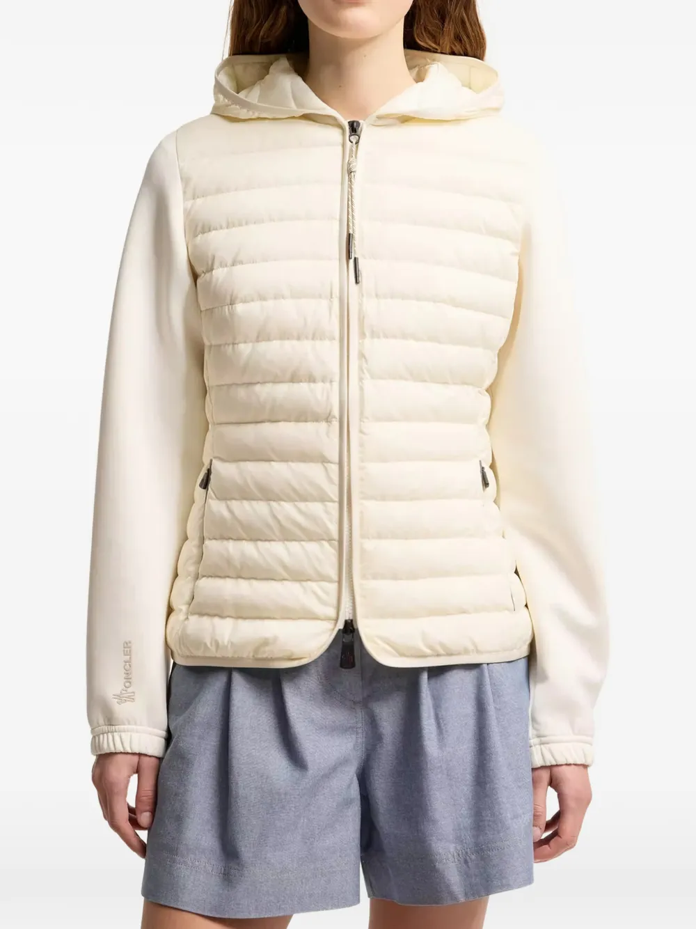 Moncler Grenoble Jack met capuchon en rits Beige