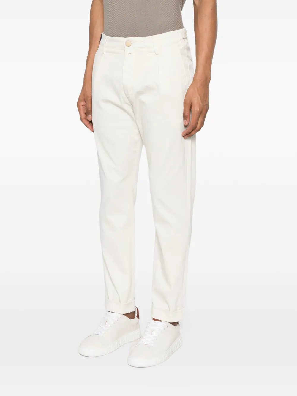 Jacob Cohën Jeans met omgeslagen pijpen Beige