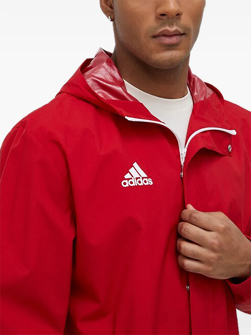 adidas Jack met capuchon en rits Rood