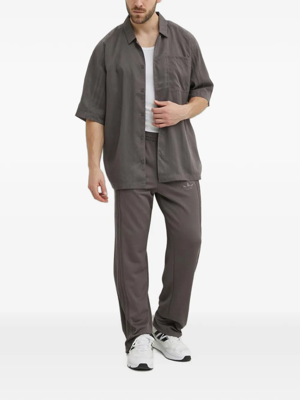 adidas Overhemd met borstzak Grijs