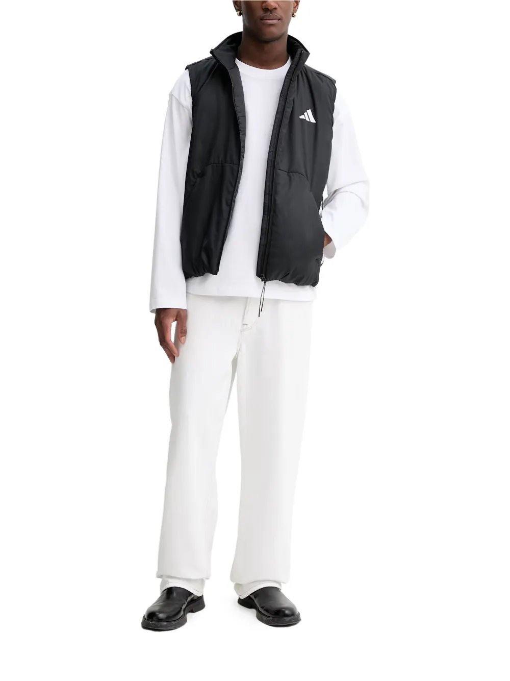 adidas Gilet met logostreep Zwart