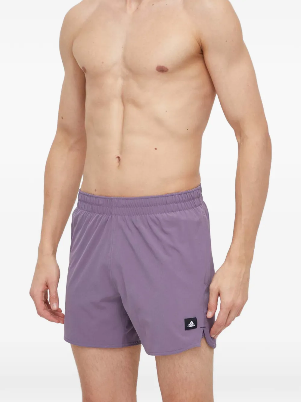 adidas logo-patch swim shorts - Viola