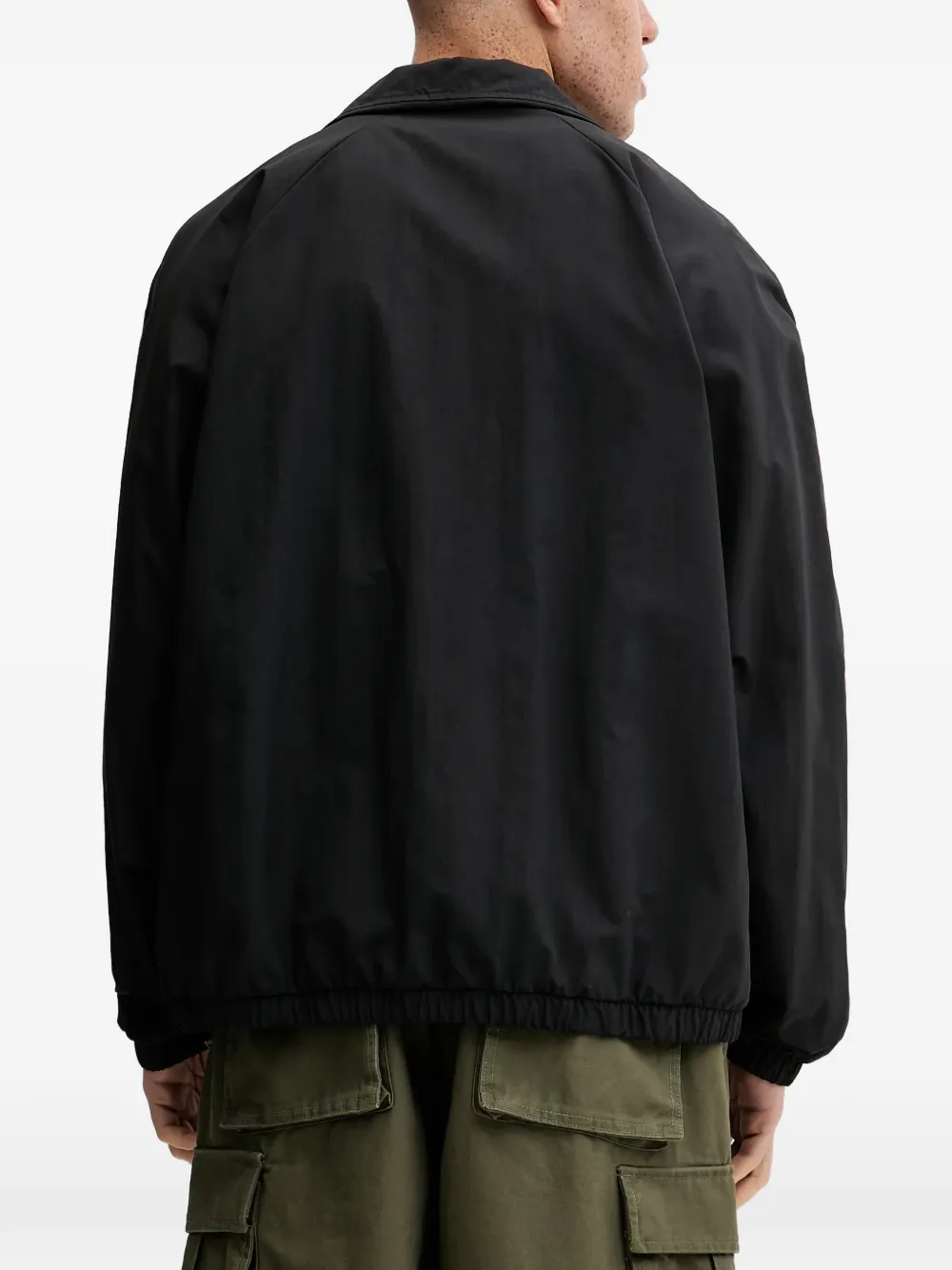 adidas Small Logo-print high-neck windbreaker Zwart