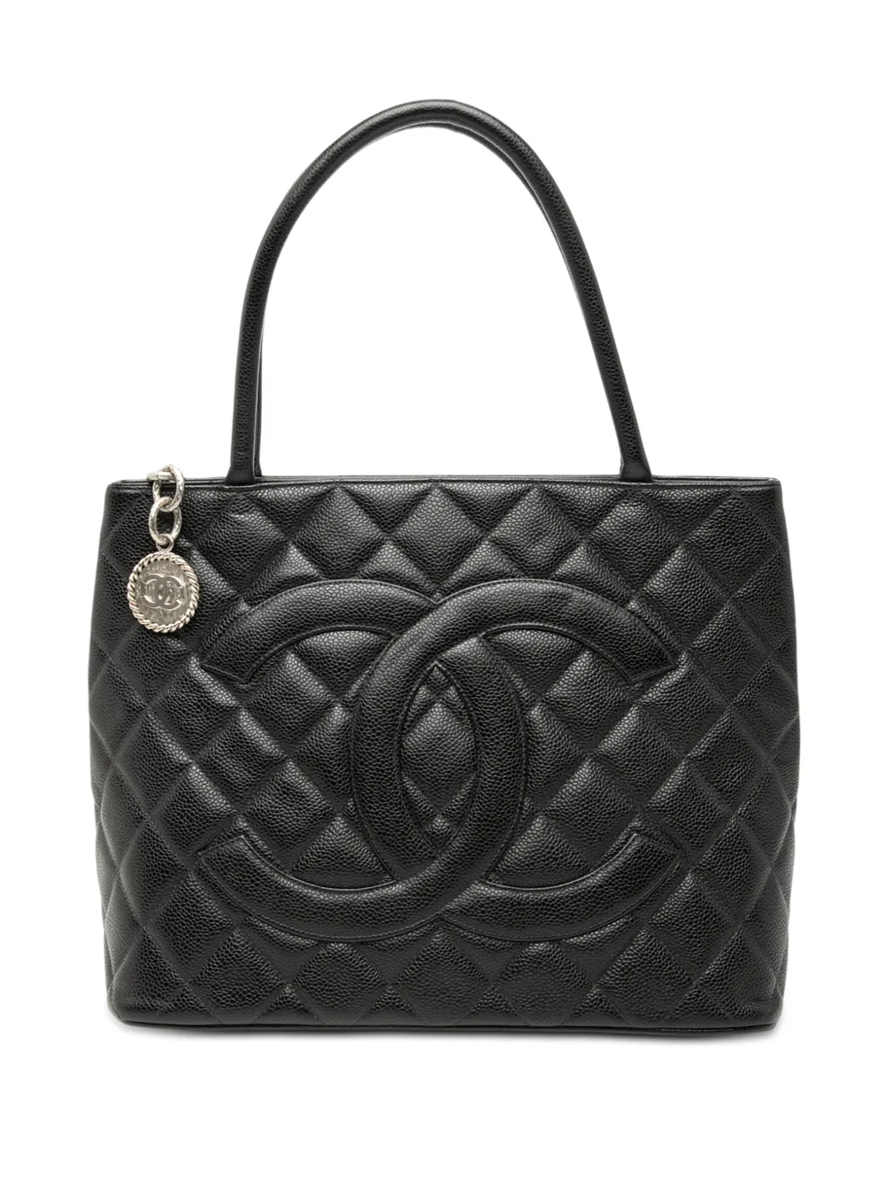 CHANEL Pre-Owned 2000-2002 Caviar Medallion tote bag - Nero