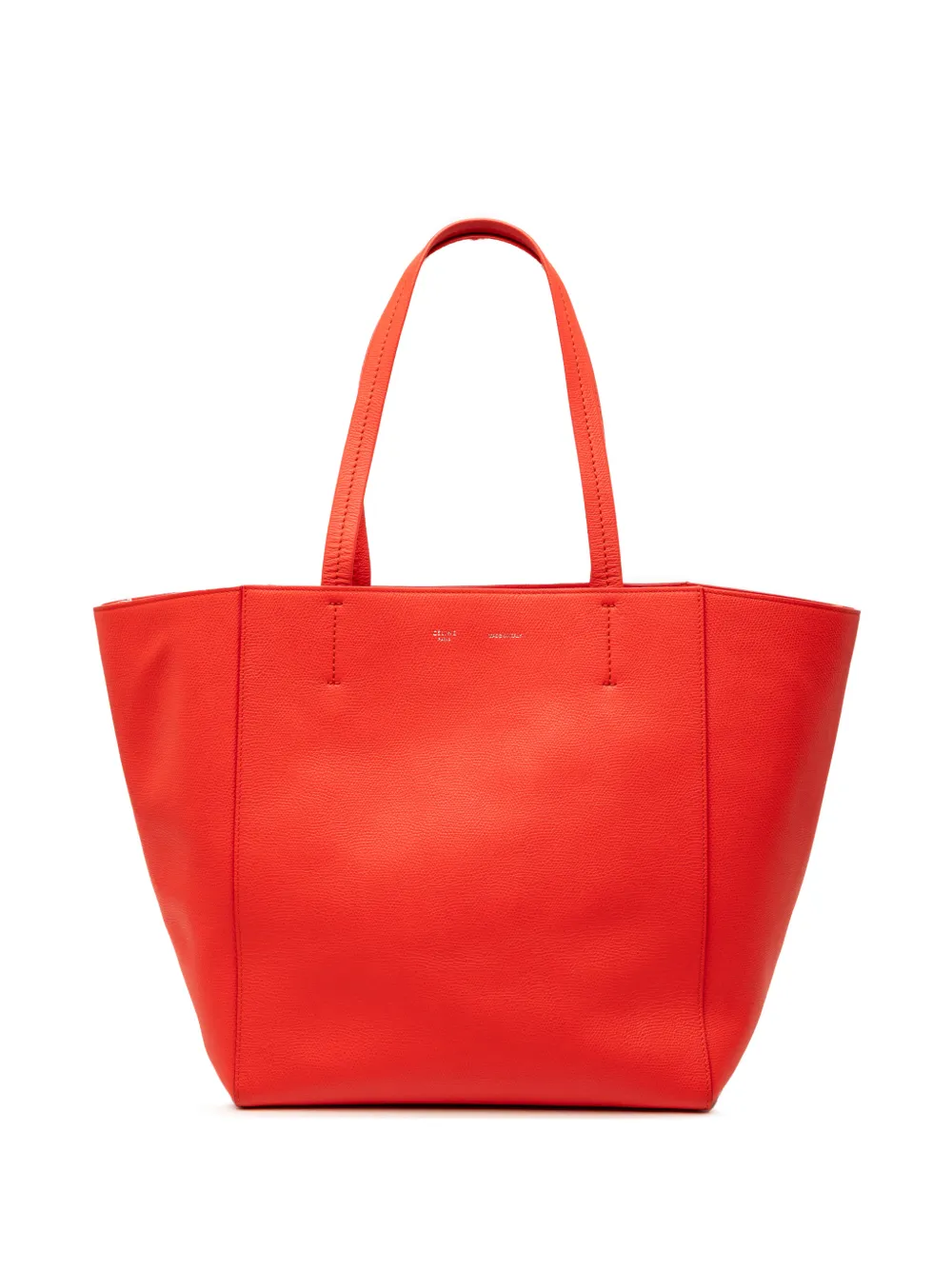 Celine Pre-Owned 2015 Small Grained Calfskin Horizontal Phantom Cabas tote bag - Rosso