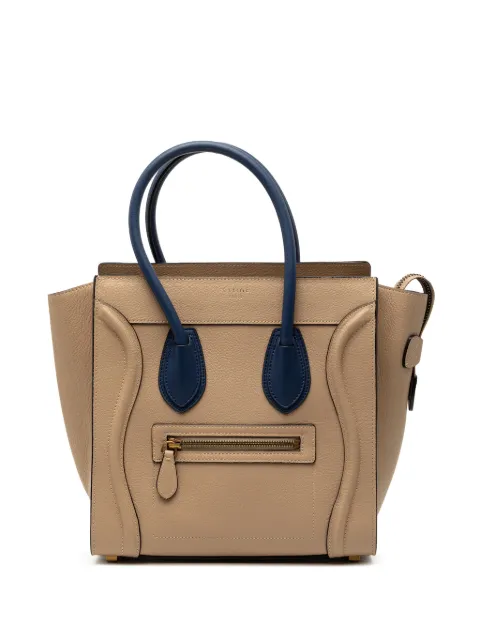 Celine Pre-Owned 2012 Micro Bicolor Leather Luggage tote bag