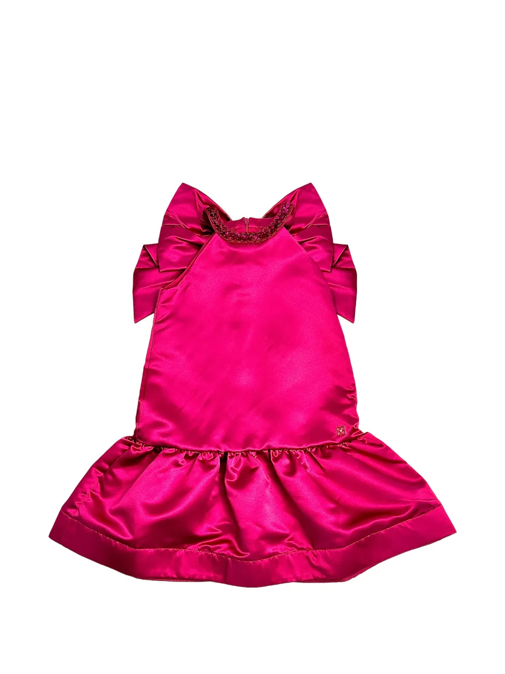 BCBG KIDS bow ruffled dress - Rosa