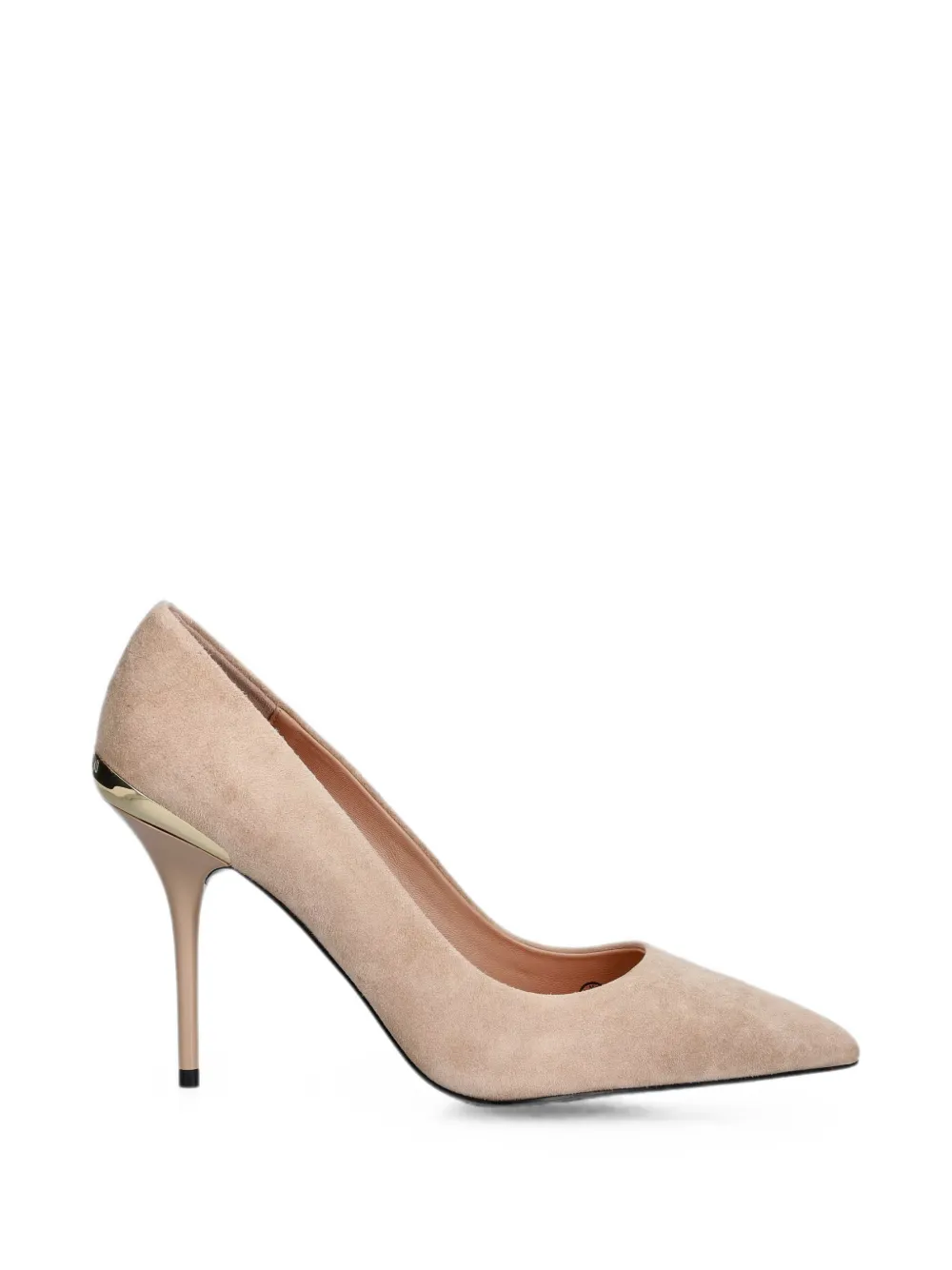Love Moschino pointed-toe leather pumps Beige