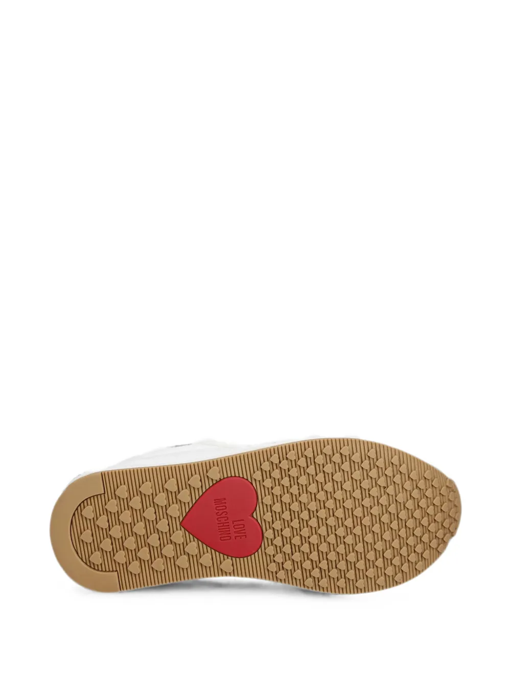 Love Moschino logo-patch platform sneakers Wit