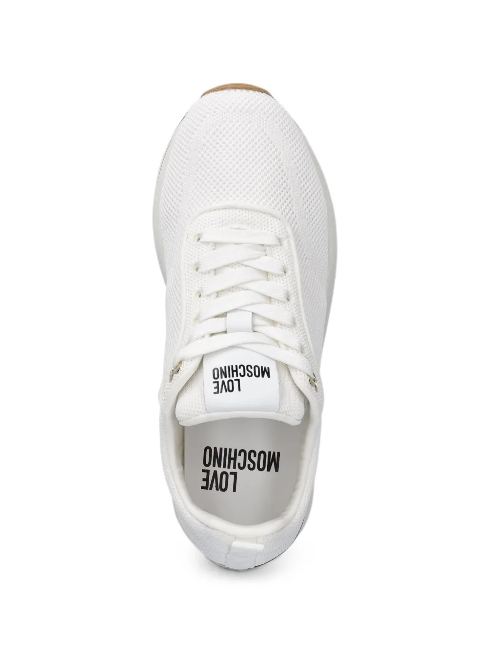 Love Moschino logo-patch platform sneakers Wit