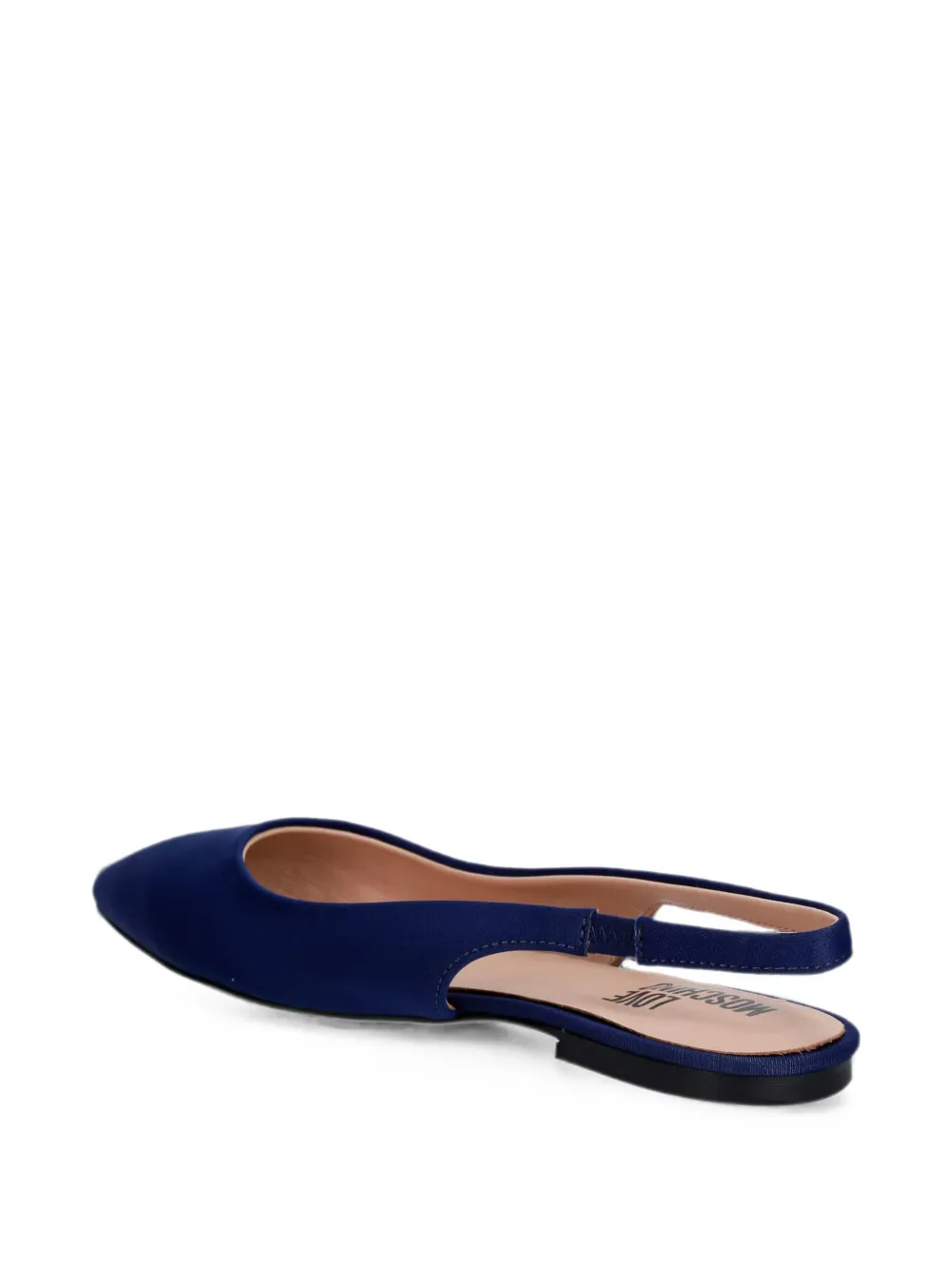 Love Moschino logo-print slingback pumps Blauw