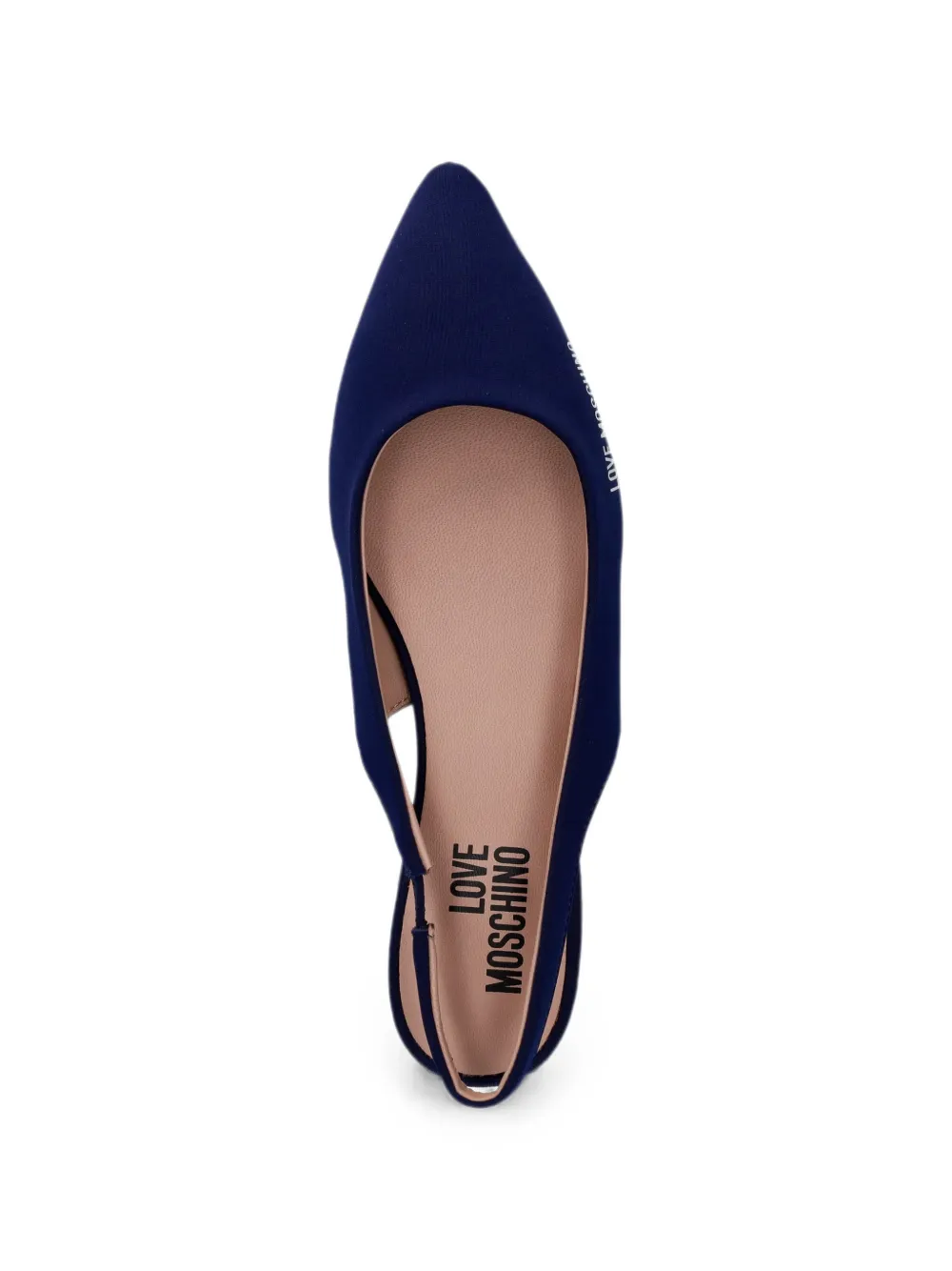 Love Moschino logo-print slingback pumps Blauw