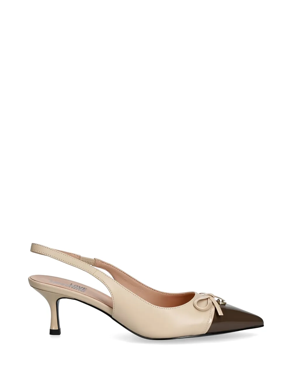 Love Moschino bow-detail slingback pumps Beige