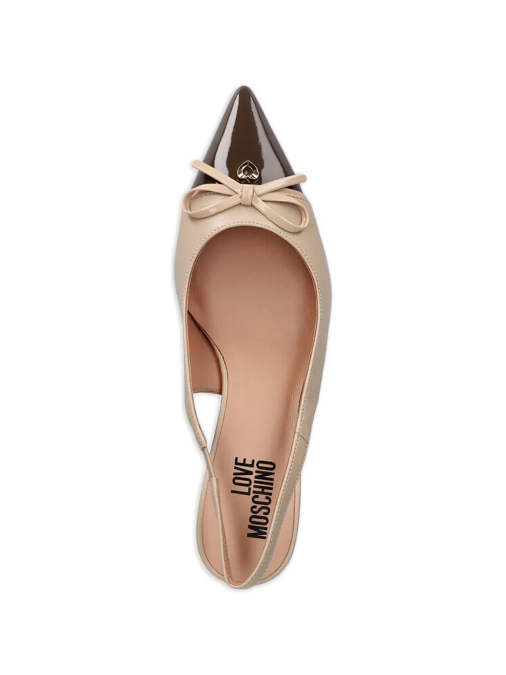 Love Moschino bow-detail slingback pumps Beige