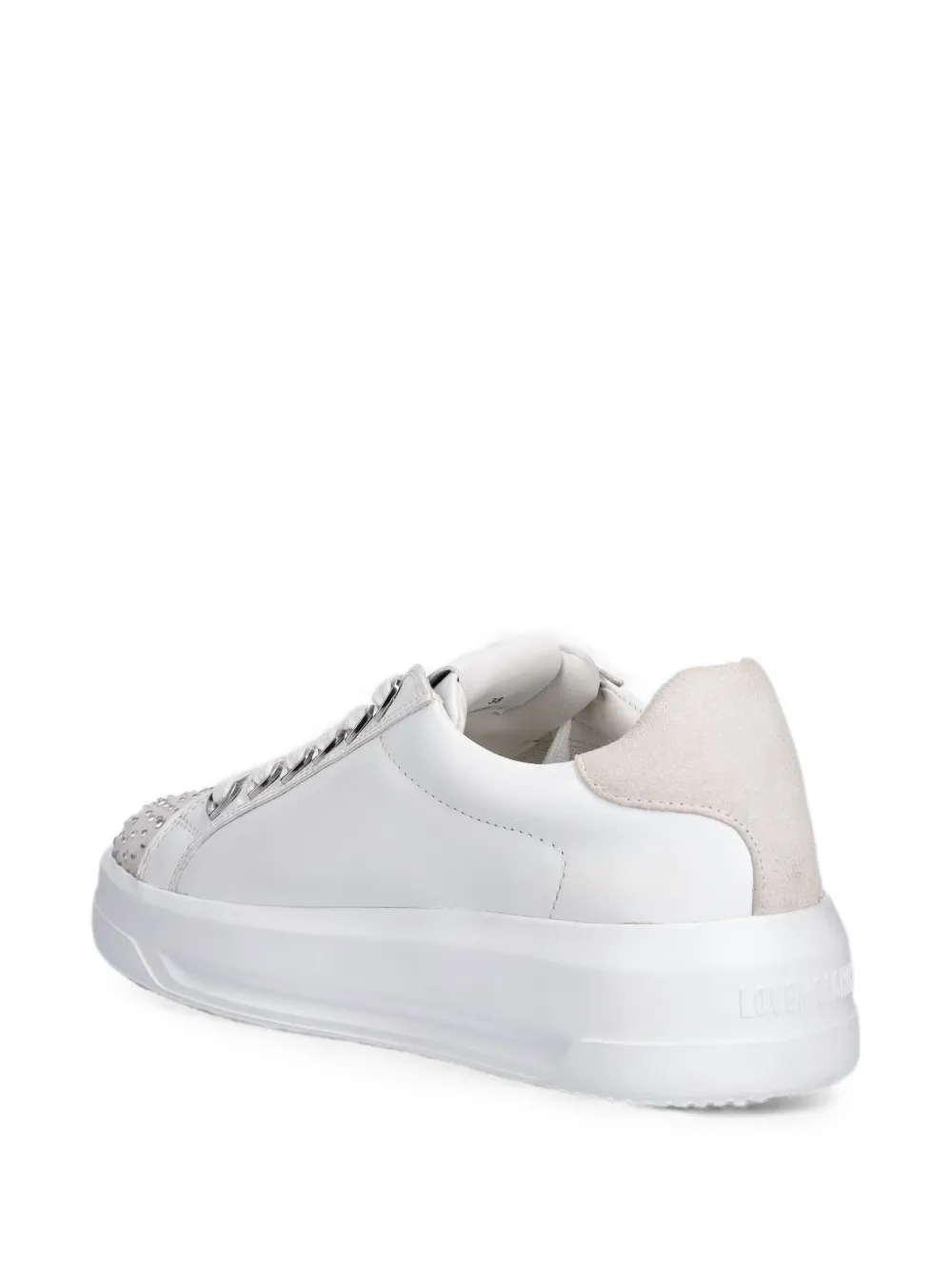 Love Moschino rhinestone-embellished sneakers Wit