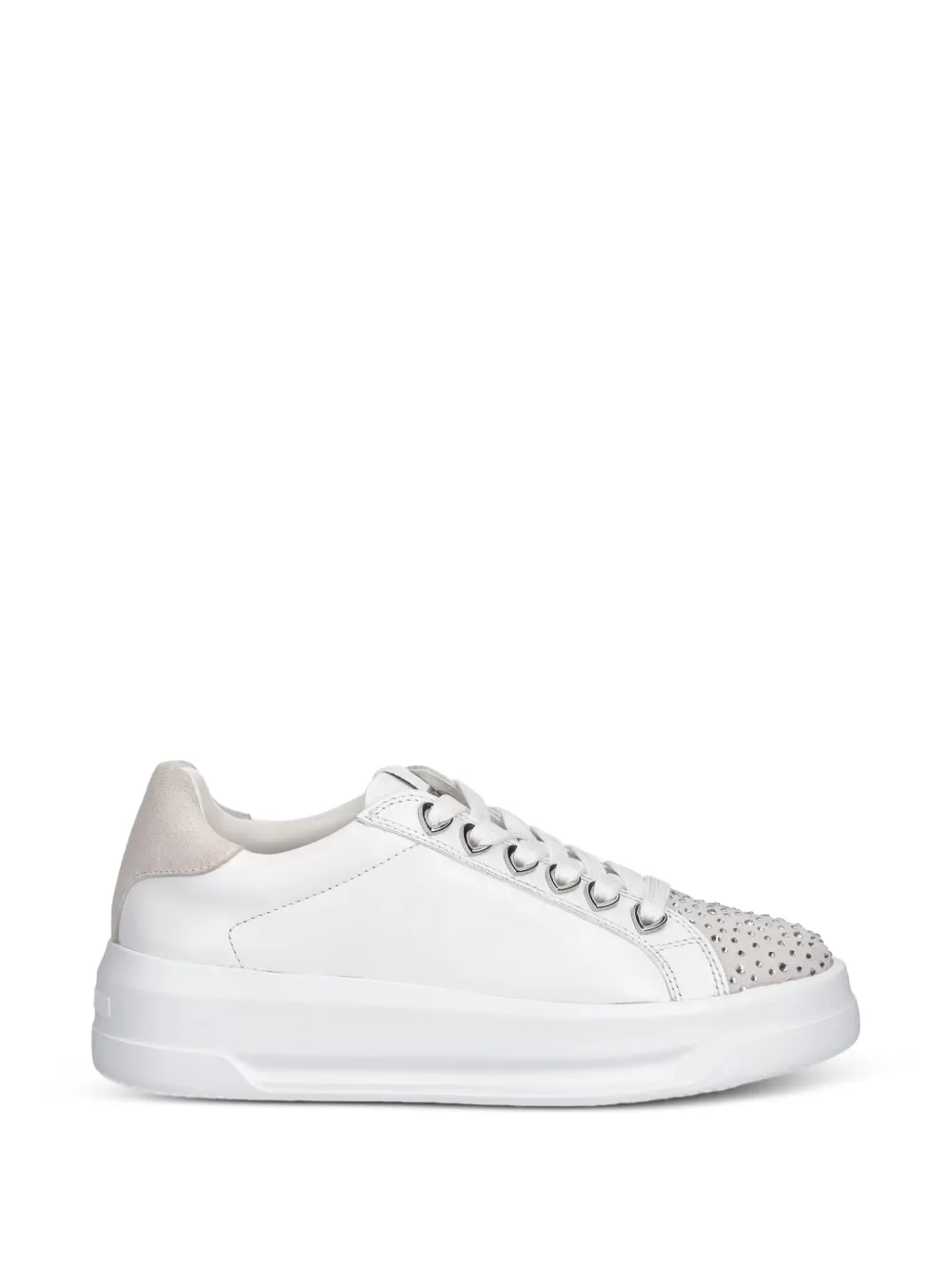 Love Moschino rhinestone-embellished sneakers Wit