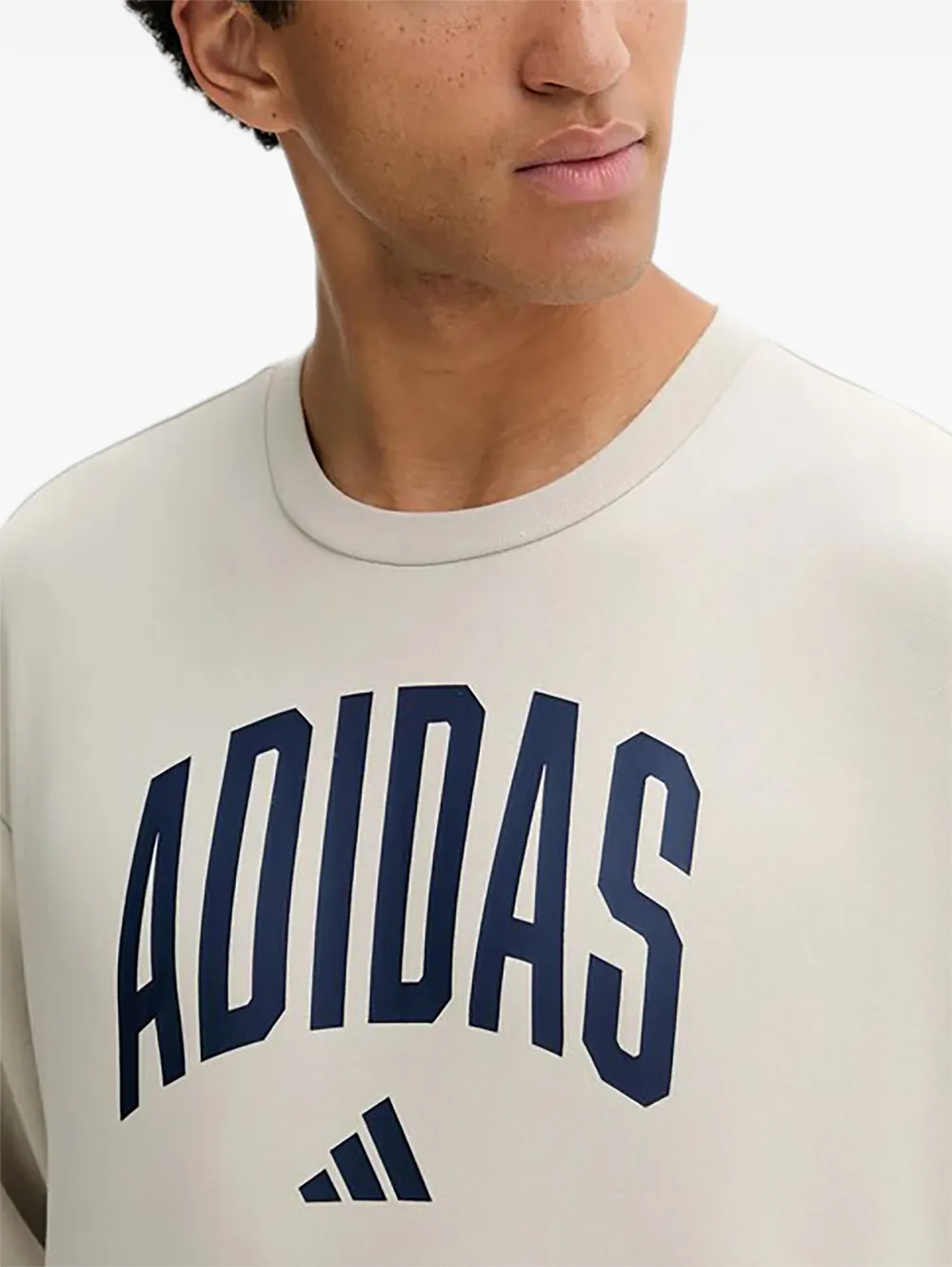 adidas Sweater met logoprint Beige