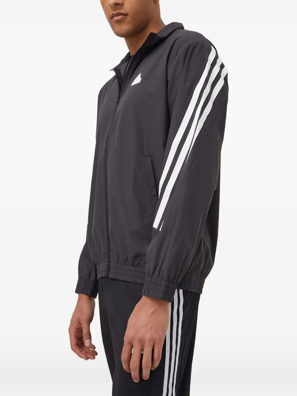 adidas zip-fastening jacket - Schwarz