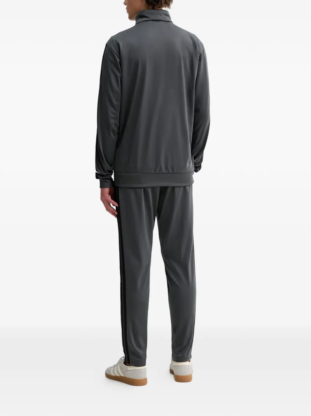 adidas piped zip-up jacket Grijs