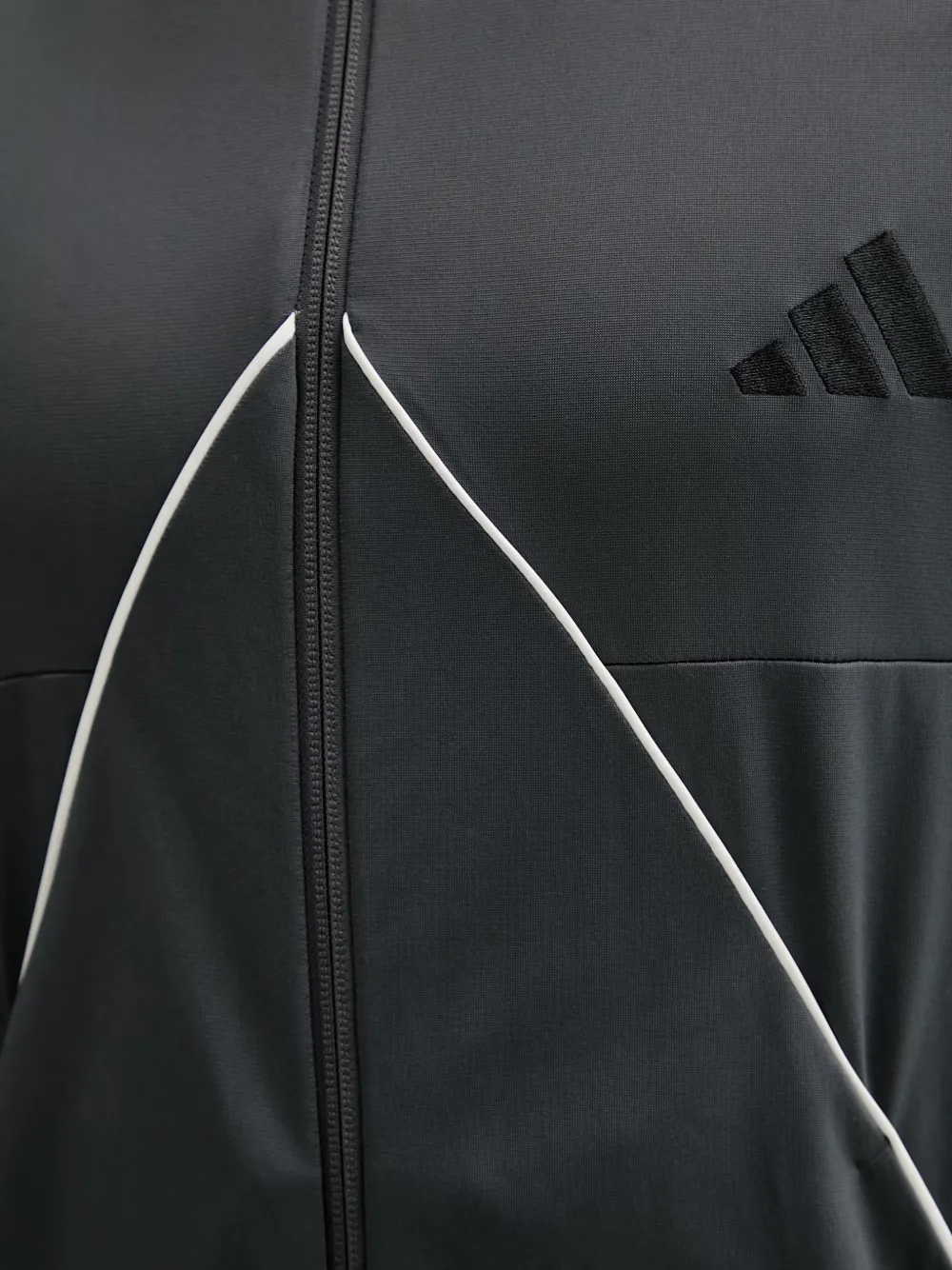 adidas piped zip-up jacket Grijs