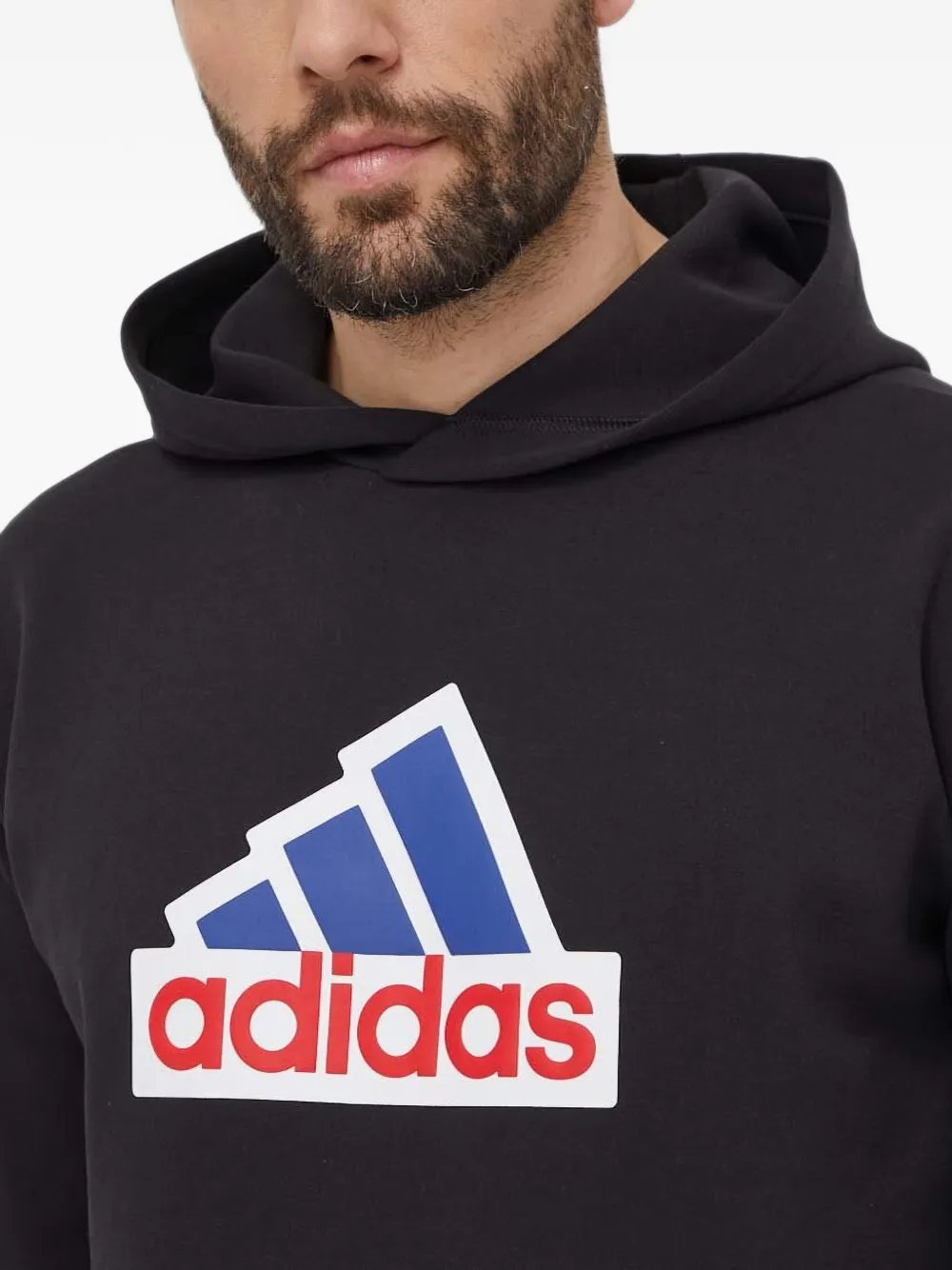 adidas Hoodie met logoprint Zwart