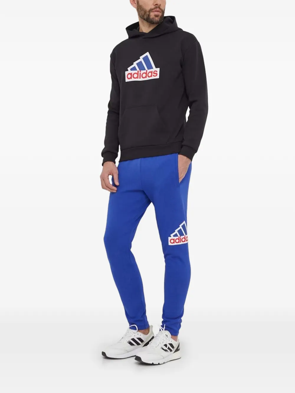 adidas Hoodie met logoprint Zwart