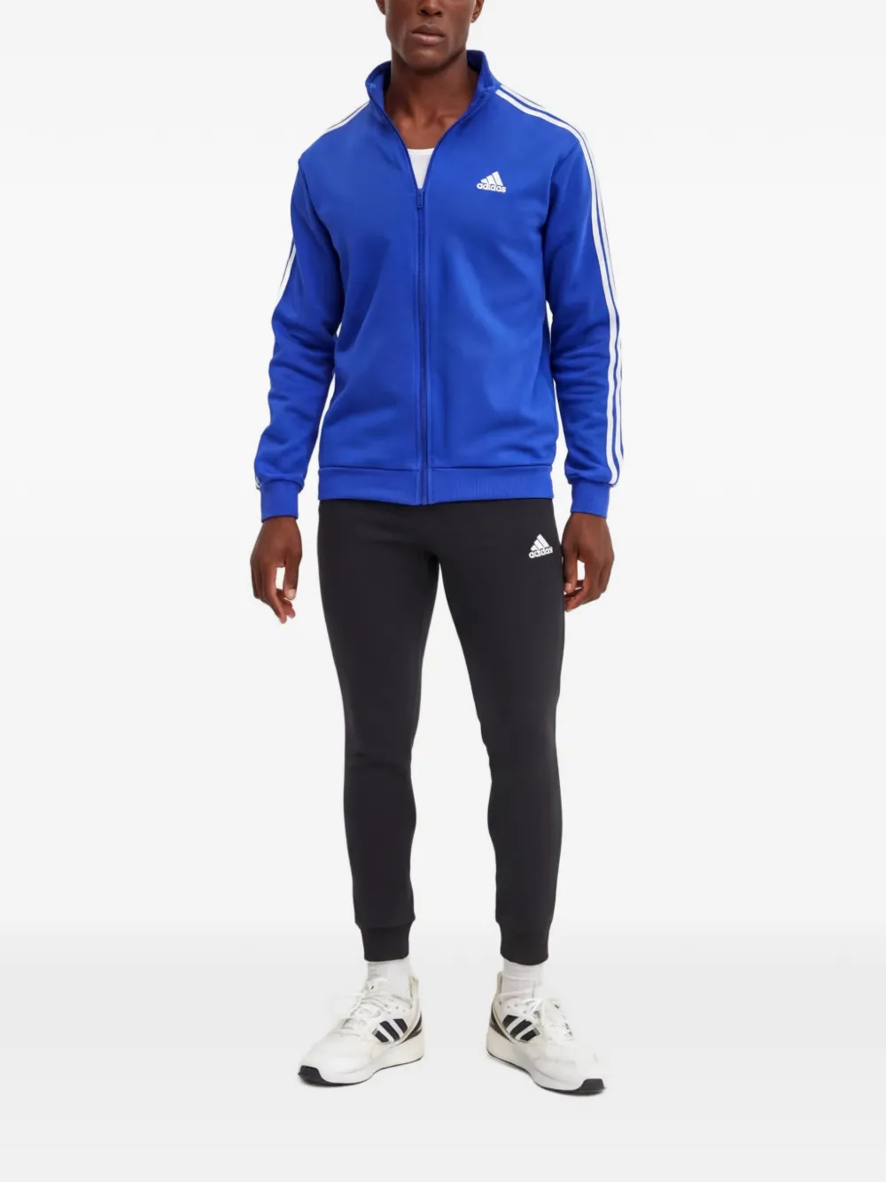 adidas Gestreepte trui met rits Blauw