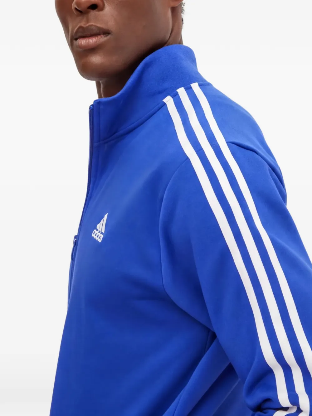 adidas Gestreepte trui met rits Blauw