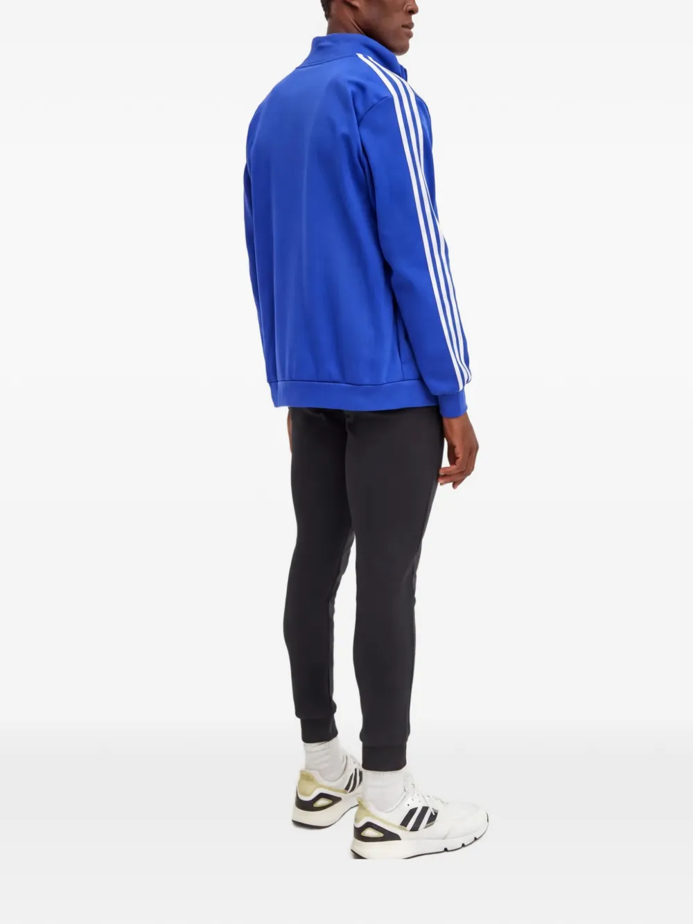 adidas Gestreepte trui met rits Blauw