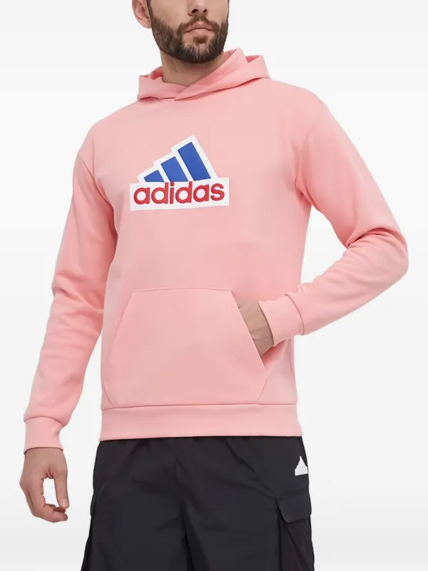 Adidas ロゴフーデッド パーカー | ピンク | FARFETCH JP