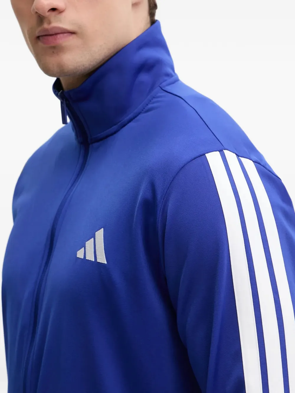 adidas 3-Stripes trainingspak met rits Blauw