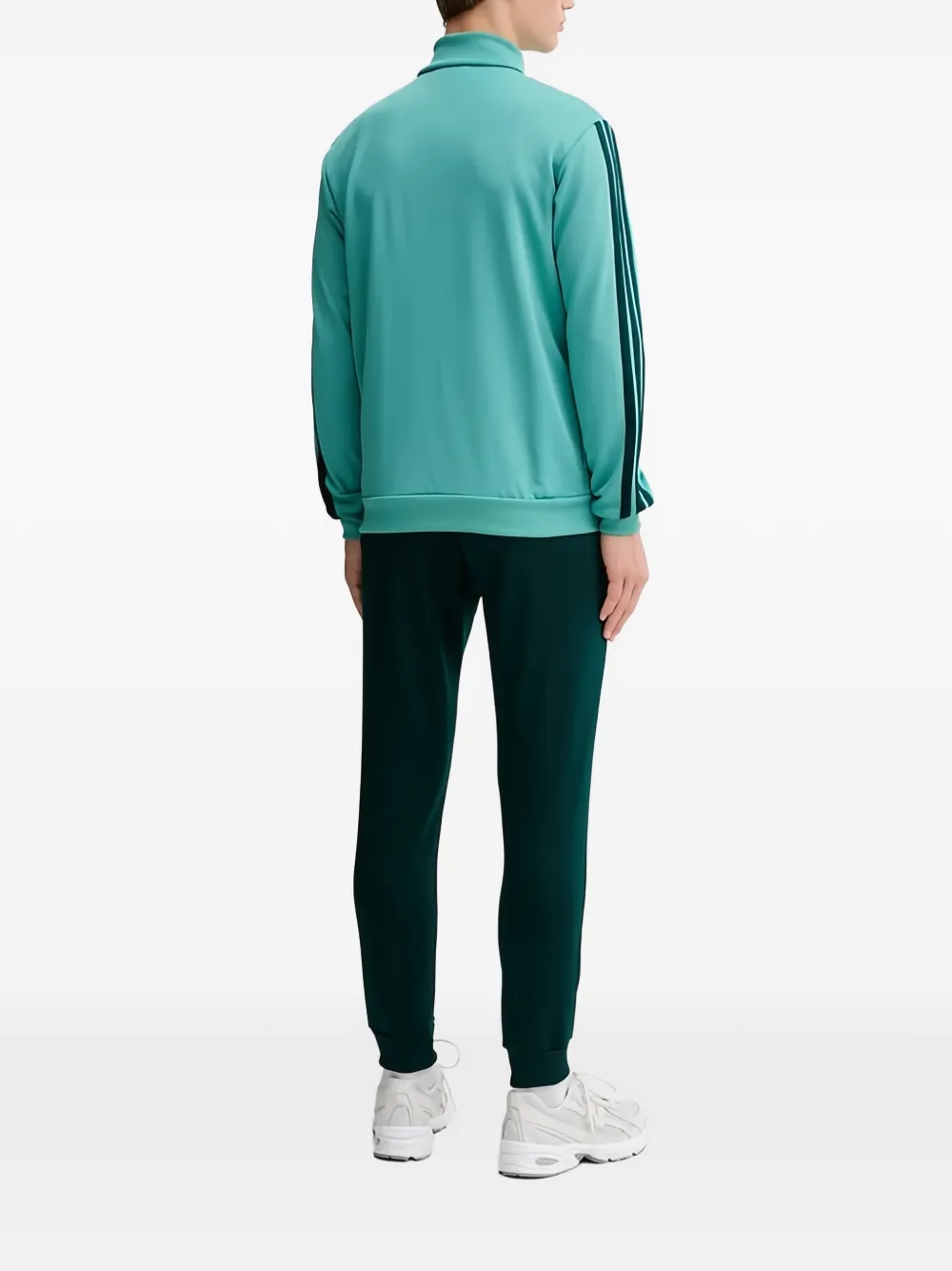 adidas Gestreept jack met rits Groen