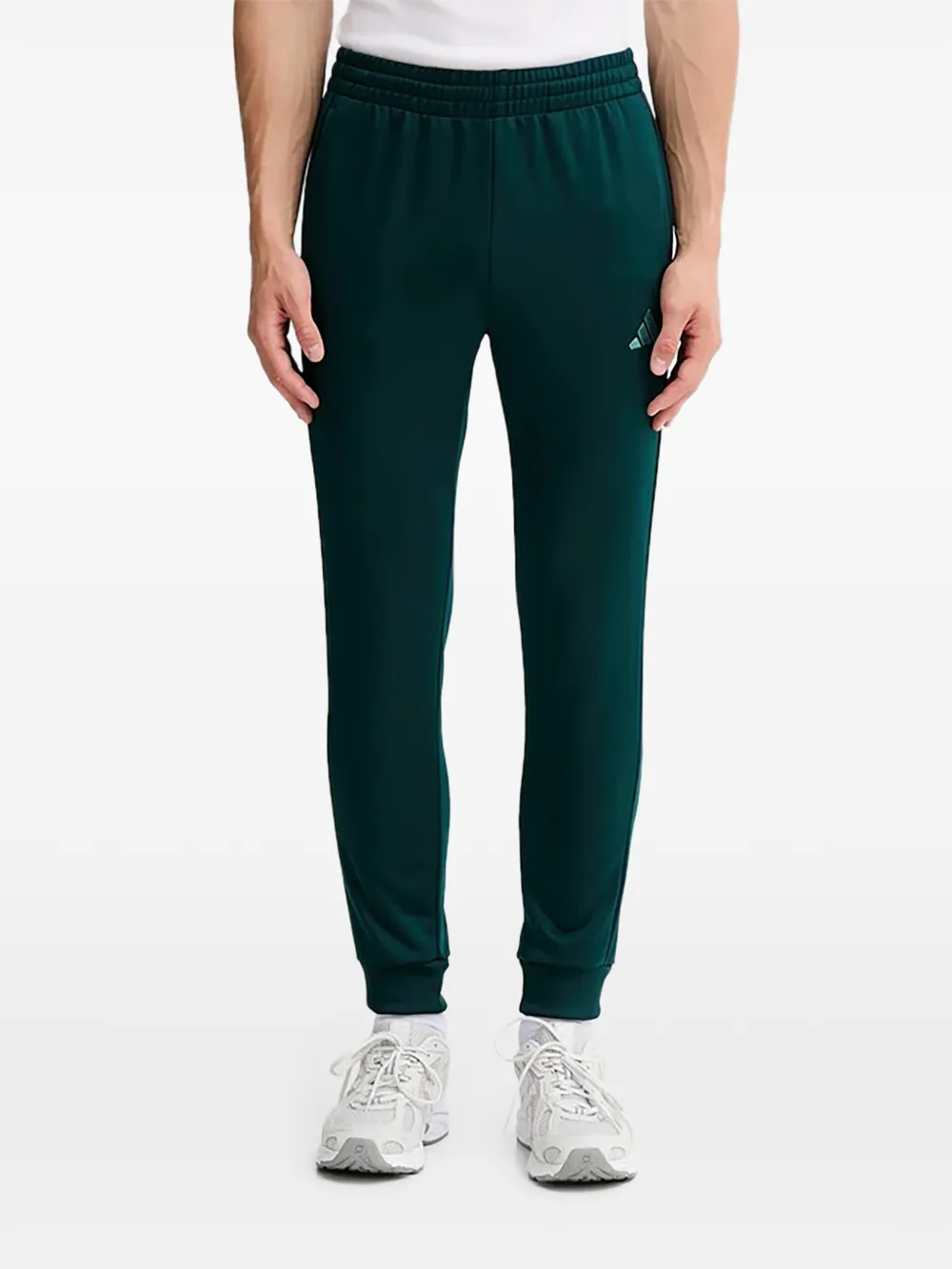 adidas Gestreept jack met rits Groen