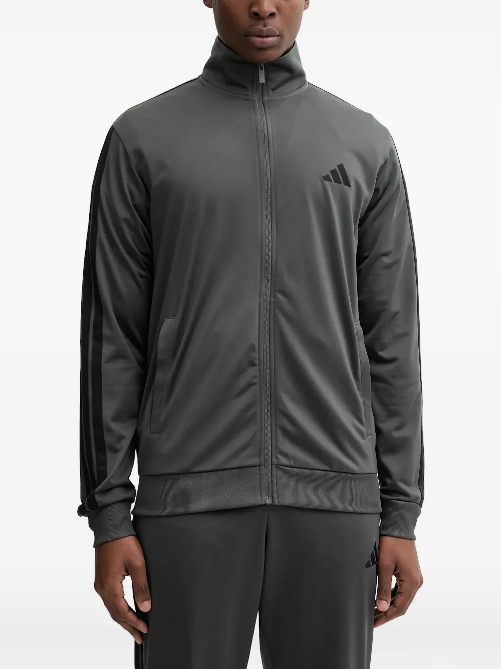 adidas side-stripe tracksuit - Grigio
