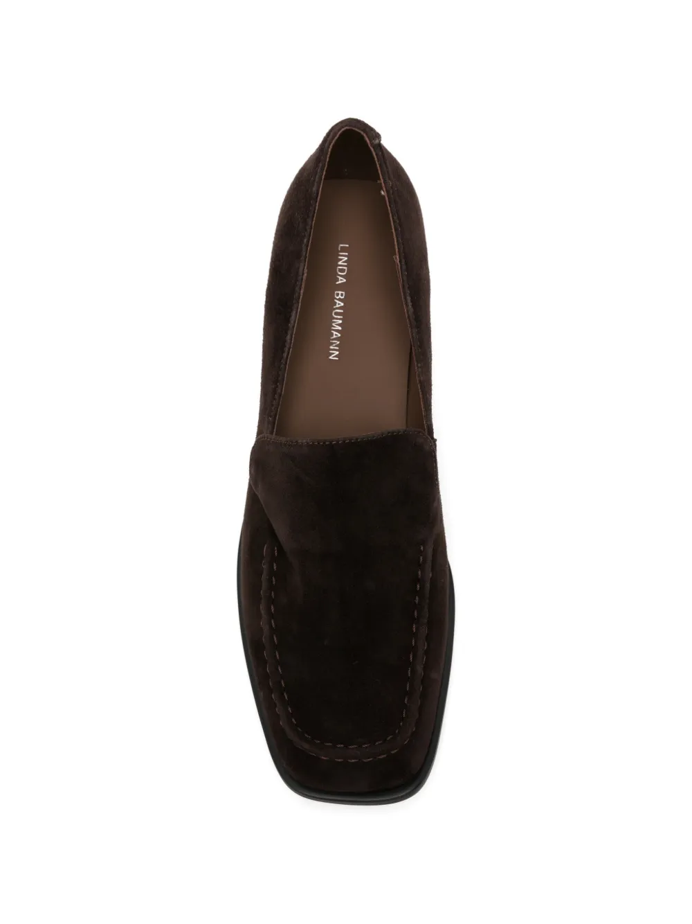 LINDA BAUMANN Loafers met vierkante neus Bruin