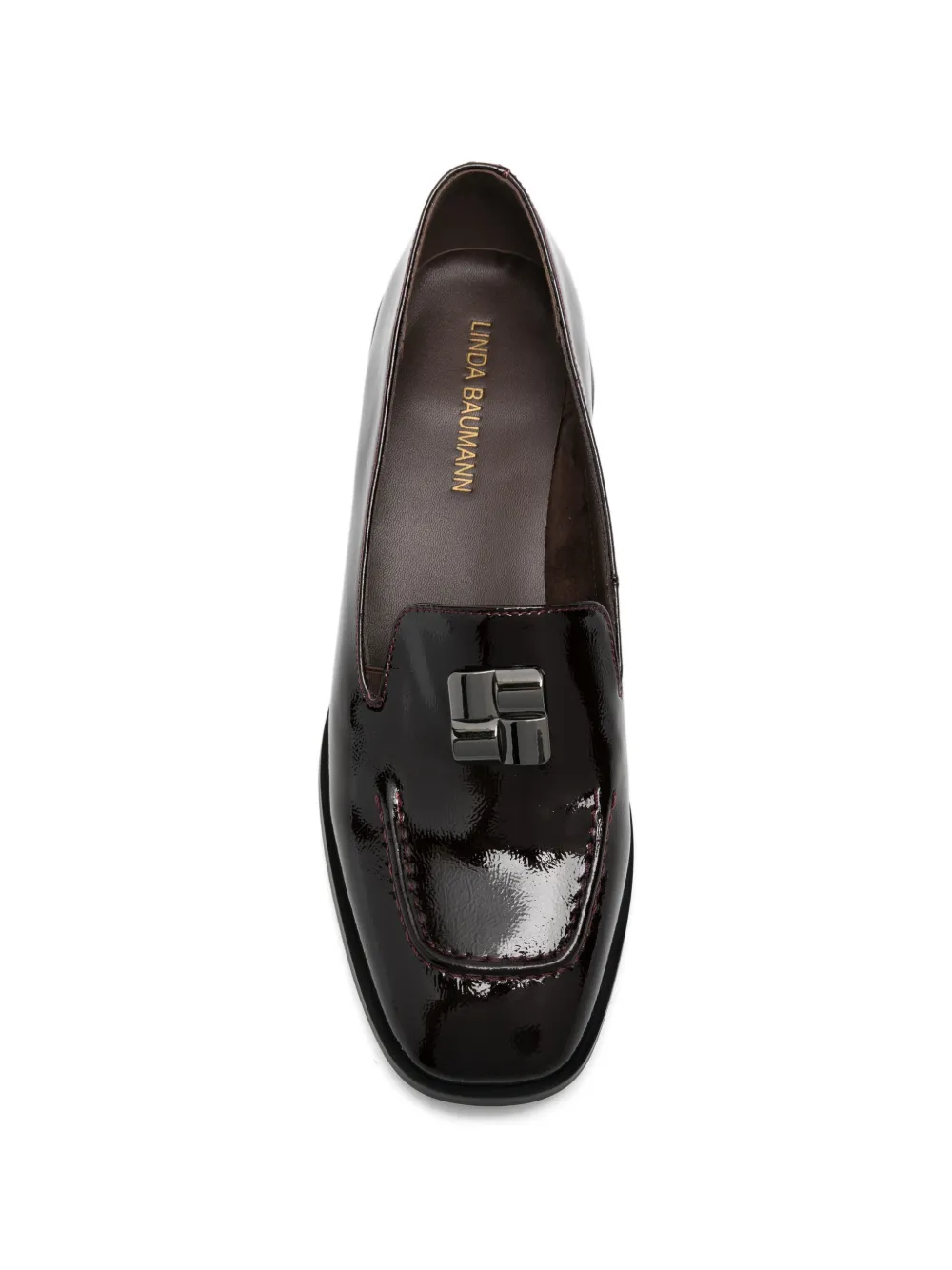 LINDA BAUMANN Loafers van lakleer Bruin