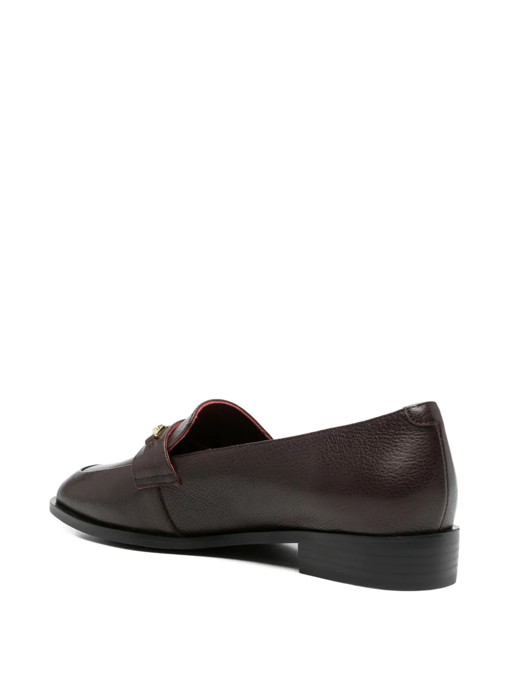 LINDA BAUMANN Loafers met goudkleurige hardware Bruin