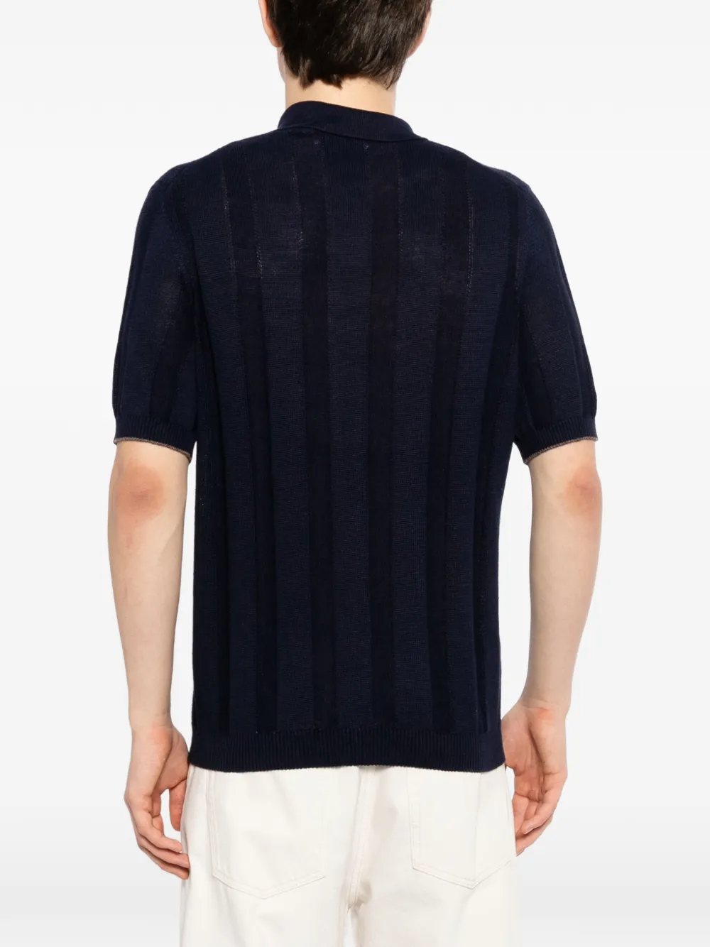 Brunello Cucinelli Gebreid overhemd Blauw