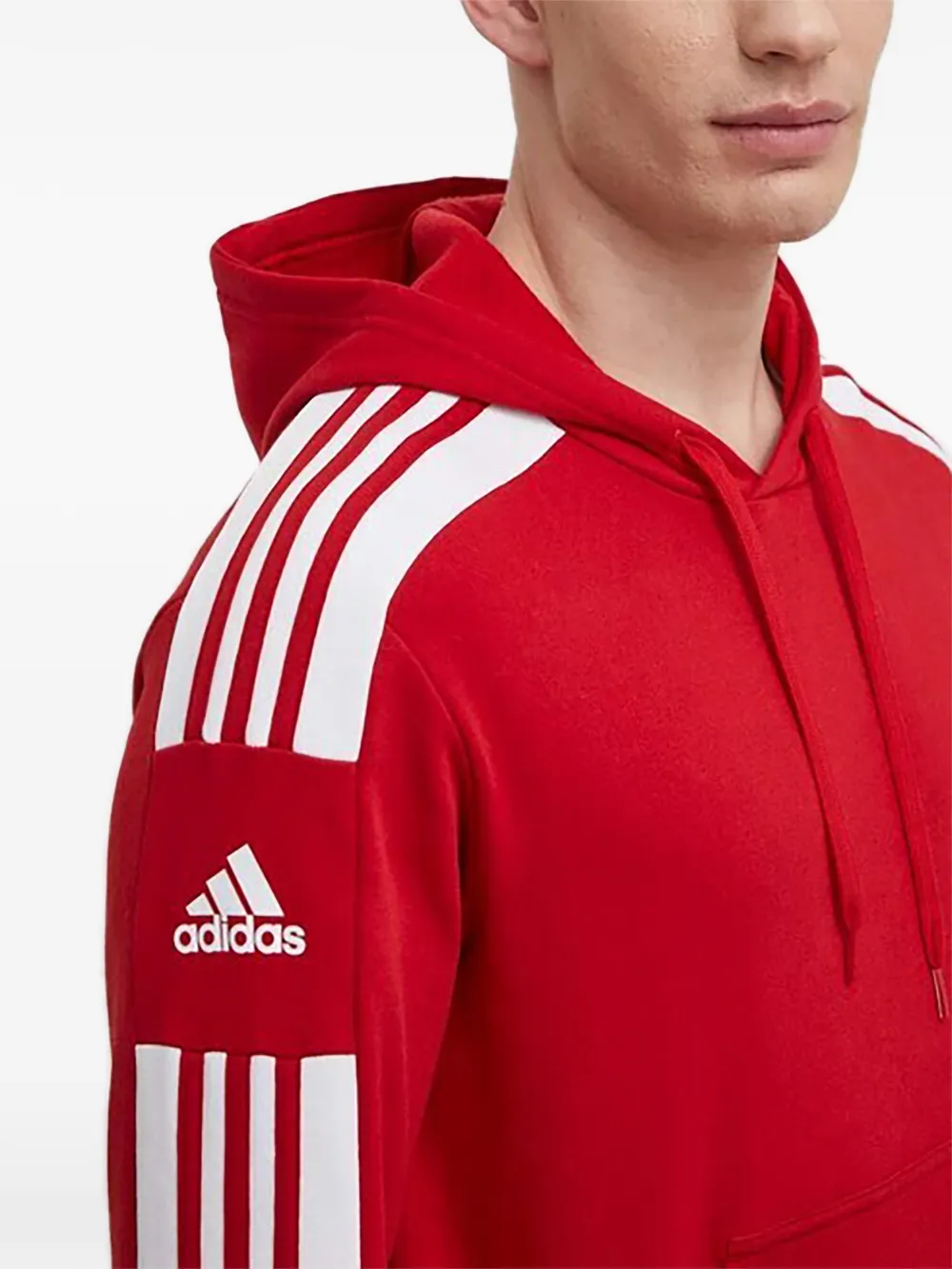 adidas Gestreepte hoodie Rood