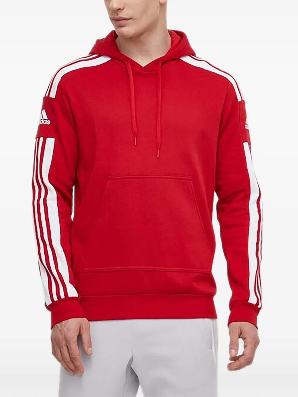 adidas striped hoodie - Rot