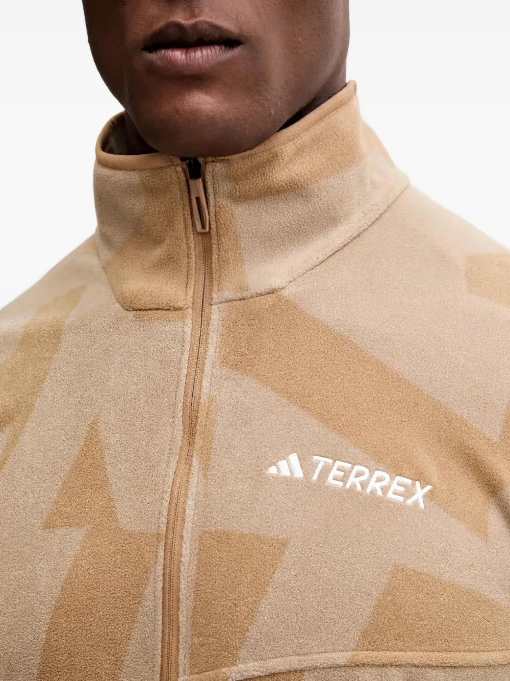 adidas Terrex trui met print en rits Beige