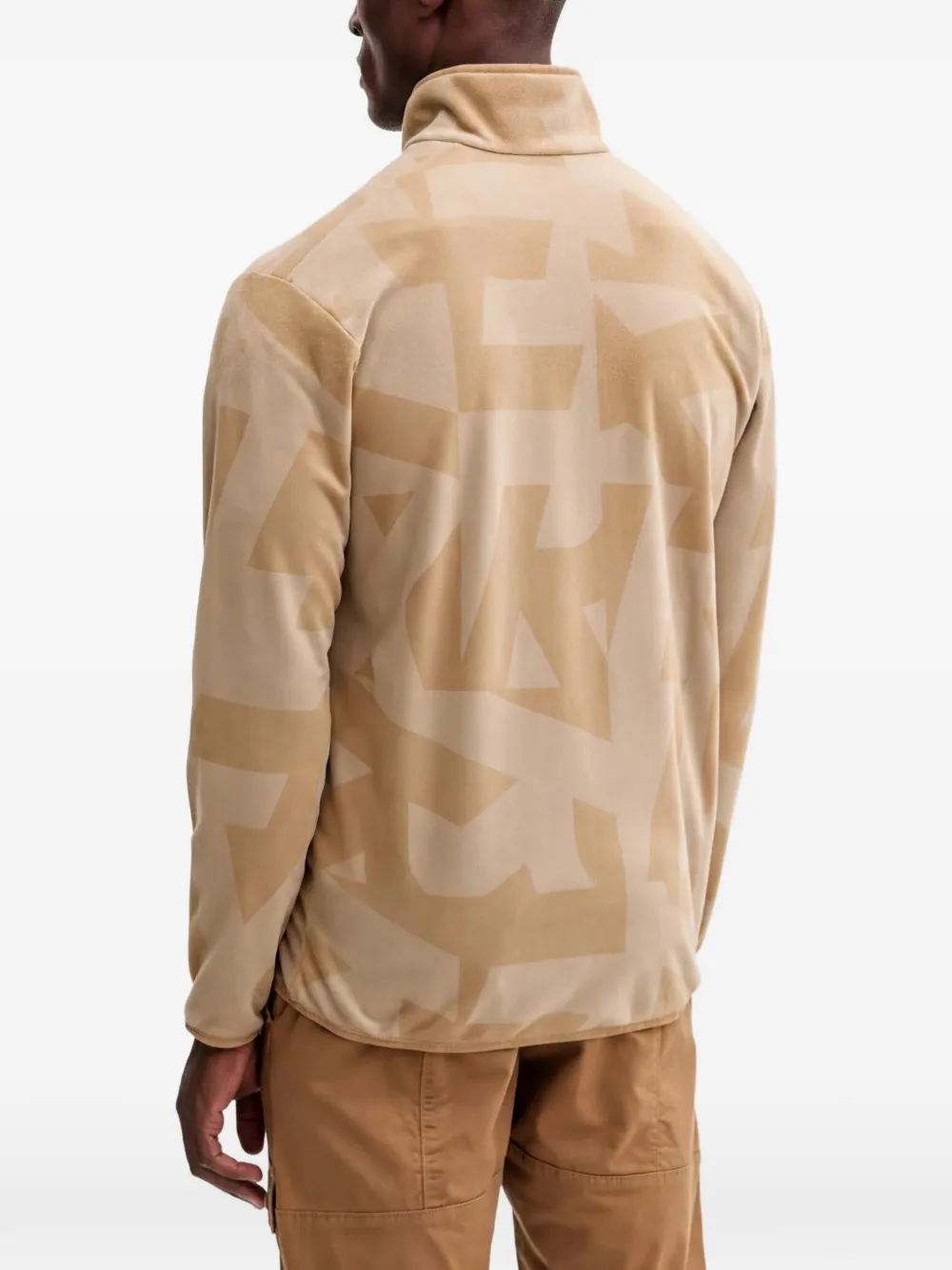 adidas Terrex trui met print en rits Beige