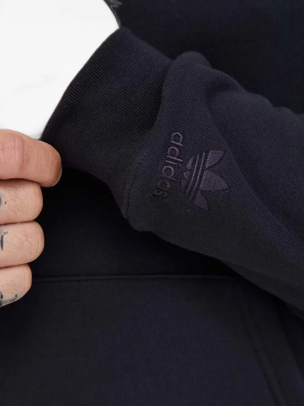 adidas Trefoil hoodie met vlammenprint Zwart