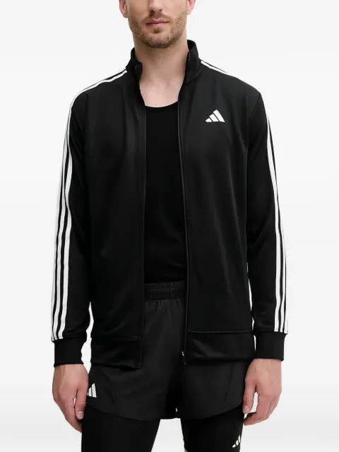 adidas logo-detail zip-up sweatshirt 